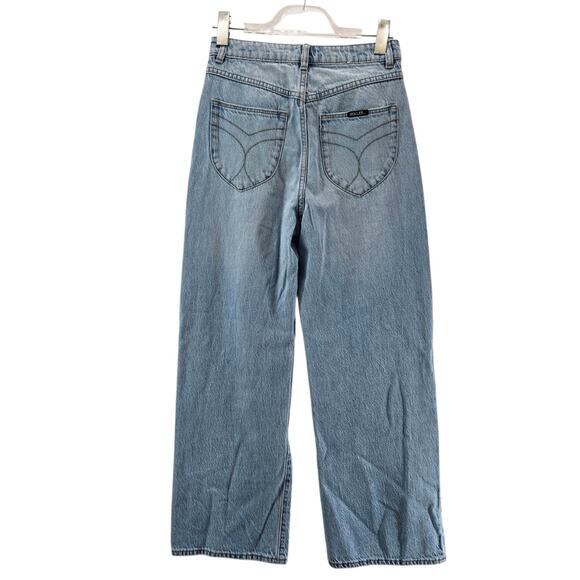 Rolla's Jeans Womens 27 Heide High Rise Loose Straight Light Wash Organic Cotton - Picture 3 of 12